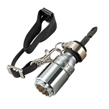 Tajima BS1721RB-12K Impact Driver Interchangeable Bit Double Socket, 12-Point, 1