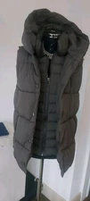 MINT VELVET VANCOUVER Double Layer Gilet Dark Olive  RRP £139