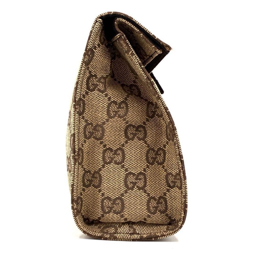 Gucci GG Pouch Accessory Case Logo Plate in Canvas Leather