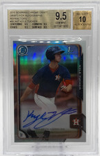 2015 Bowman LA Dodgers KYLE TUCKER RC Refractor /499 Auto BGS 9.5 - TRUE GEM MT
