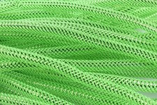 Deco Mesh Tubing Flex with Metallic Foil 8mm x 25 Yards-Lime Green