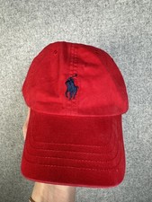 Kids Polo Ralph Lauren Size 4-7 Red Baseball Cap Hat Pony Jockey