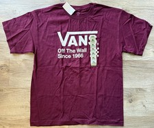 NEW Van's Off the Wall Since 1966 Burgundy T-shirt Boys / Youth XL