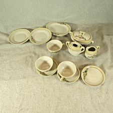 Miscellaneous Miniature Vintage Child Porcelain Tea Service Pieces Same Pattern