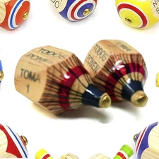 Mexican Pirinola Toma Todo Wood Spinning Top Game (2 Pcs)