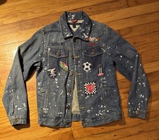 Tommy Hilfiger Denim Jacket Patches  Paint Splatter Kids