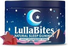 LullaBites - Natural Sleep Gummies - Made in USA 60 Gummies-30 Servings