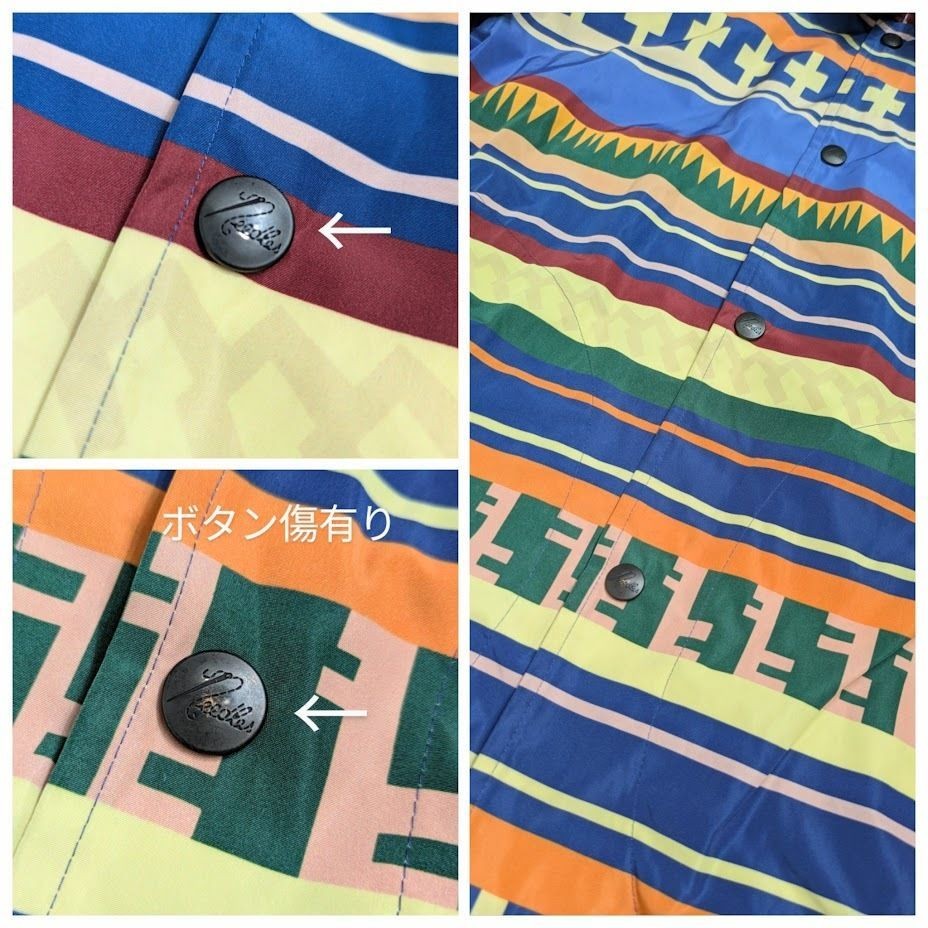 Needles Native Pattern All-Over Coach Jacket Blue… - image 8