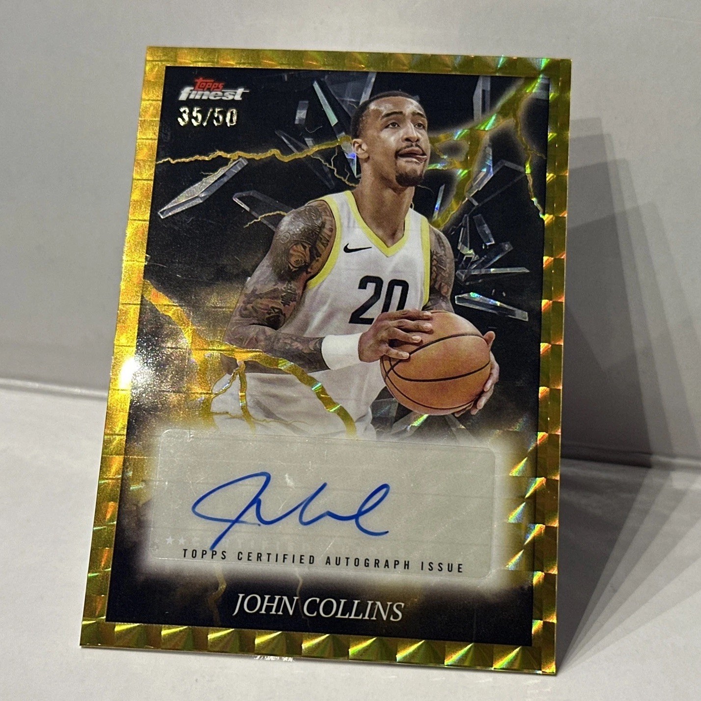 John Collins Gold Geometric Auto 35 /50 Topps Electrifying Signatures Jazz