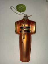 Glass 5.5 inch tall kimono Christmas ornament