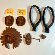 Vintage Marx Johnny West Miscellaneous Accessories lot of 7 Items