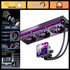 360mm ARGB AIO CPU Cooler - Liquid Cooling System, 4" LCD, 320W TDP, PWM Fans, I