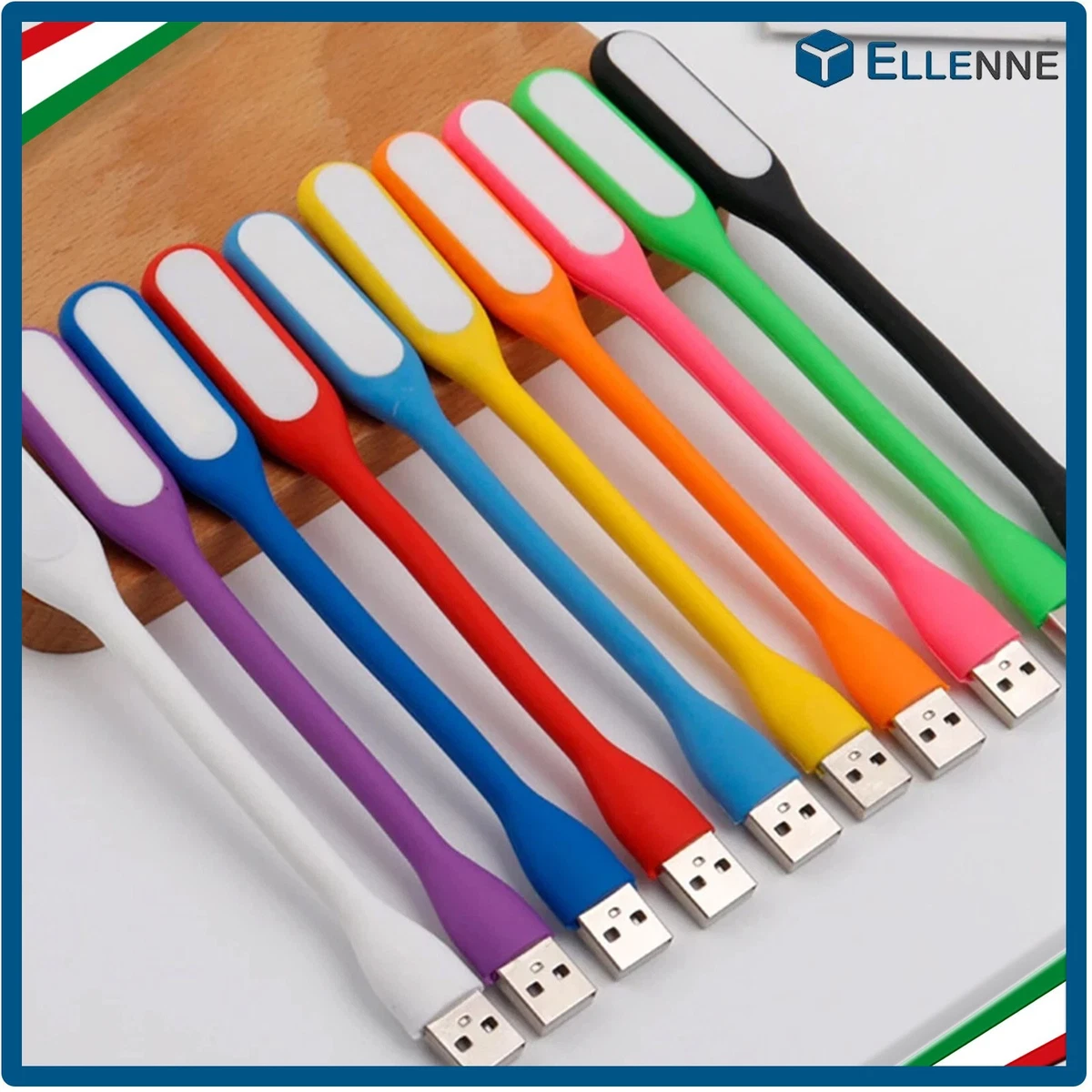 Lampada LED USB A Collo D'Oca Flessibile - Luce Portatile Per Lettura, Studio, Lavoro Al Computer, Argento, Alimentazione Da Laptop O Power Bank - 2