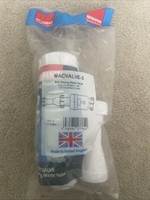 McAlpine MACVALVE-3 Self Closing Waste Valve with Tun Dish Adaptor, White