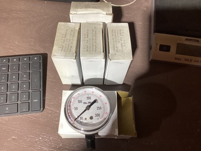 #ad 5 TEL TRU Model 53a Ammonia Pressure Guage 2 1 2in Range: 30 0 300 psi 1 4quot;npt $21.50