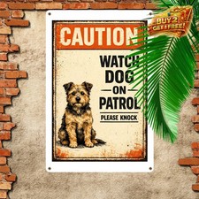 Beware Of Guard Yorkie Rustic Yorkshire Terrier Tin Sign 8x12 Metal Wall Decor