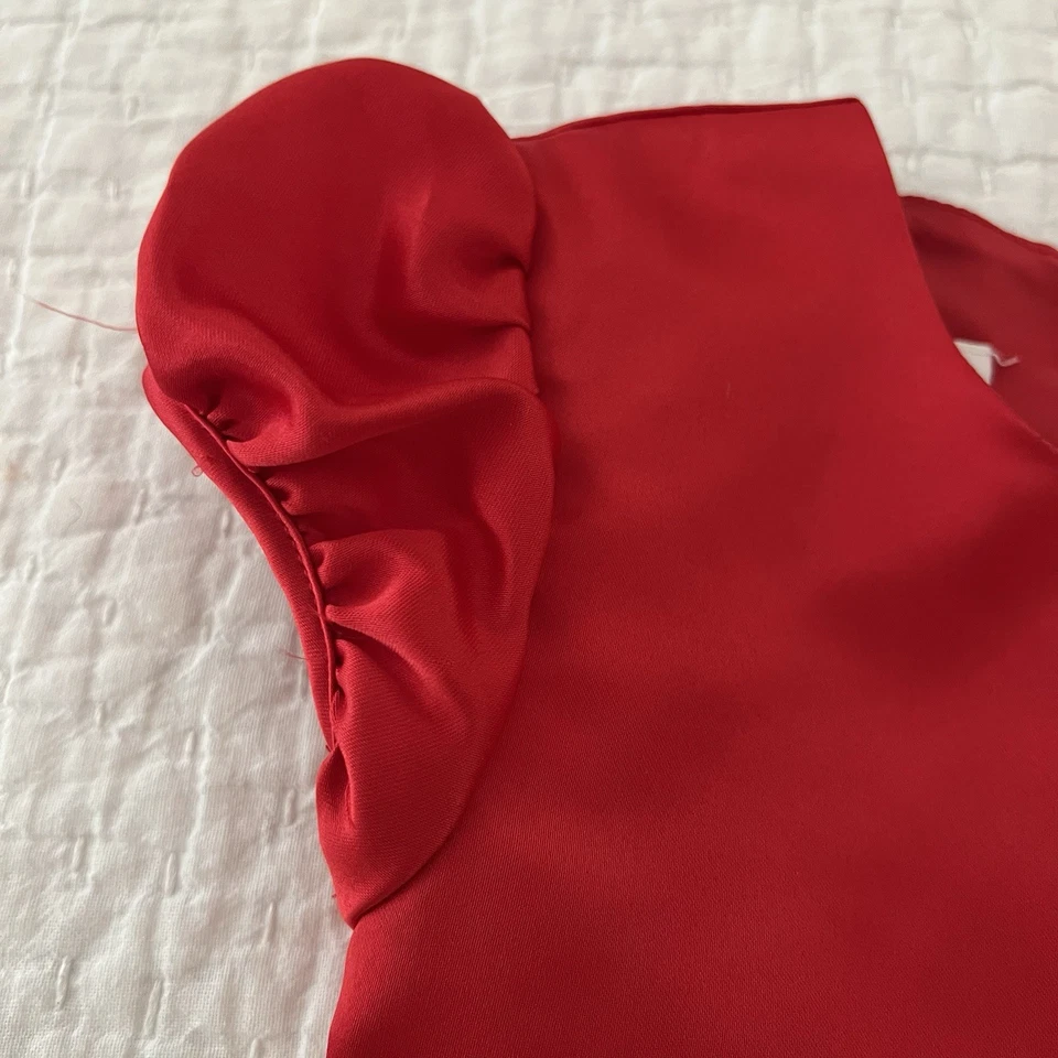 Vestido Bonnie Jean Navidad Vacaciones Niñas 6 Rojo Verde Dorado Cuadros Lazo Fiesta Completo Foto 4 de 4