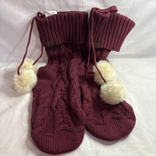 Authentic UGG holiday collectible stocking Maroon/Burgundy Fast Shipping