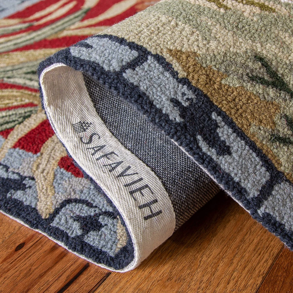 Chelsea Collection Accent Rug - 3'9" x 5'9", Burgundy, Hand-Hooked French Cou... - Image 4 of 4