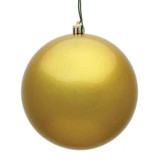 Vickerman N593008DCV Gold Candy UV Drilled Cap Ball Ornament  12 in.