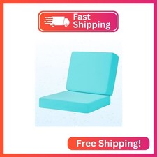 Iheqard Outdoor Deep Seat Patio Couch Cushions Set, 22x22 inch, Teal