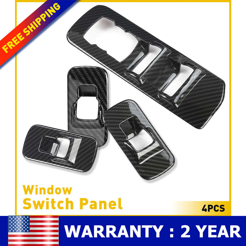 Carbon Fiber Window Lift Panel Switch Trim Kit for 2015-2020 Ford F150 Parts New