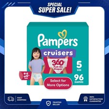 Pampers Cruisers 360 Baby Diapers Size 5, 96 Count