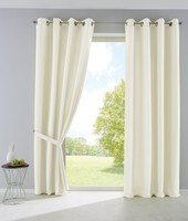 2Er Set VorhäNge Blickdicht LichtdurchläSsig ÖSen Matt Hxb 245X140 Cm Creme
