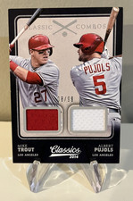 2014 Classics - MIKE TROUT, ALBERT PUJOLS /99 Game-Worn Double Patch - Angels