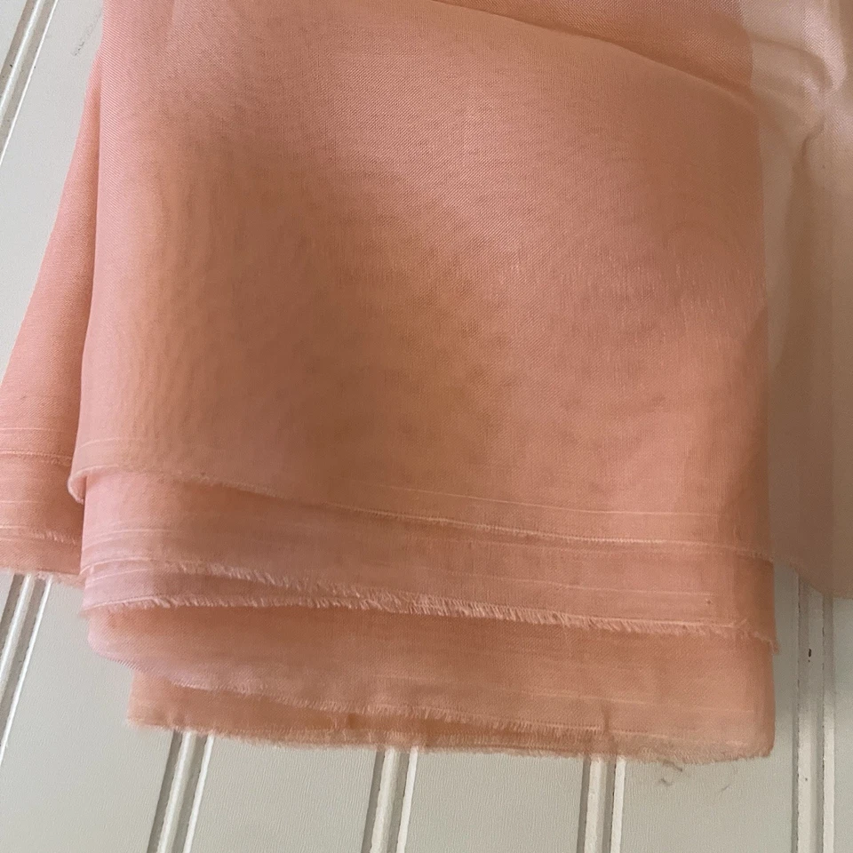 SILK Pastel SALMON, FABRIC 11 Yards x 22 Inches Wide or 396 Inches x 22 Wide - Image 3 of 4