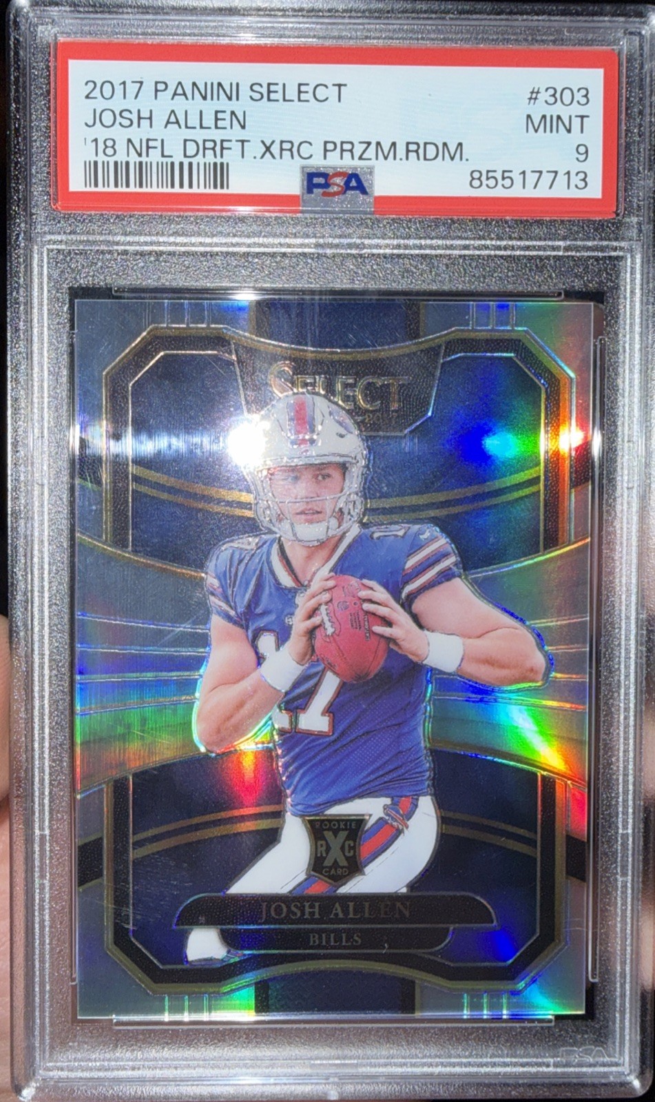 2017 Panini Select Josh Allen XRC Prizm – Card #303 PSA 9