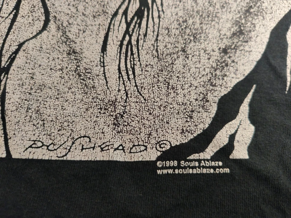 Misfits Vintage 1998 Pushead T-shirt Black Size M Danzig Rare Punk Rock 90s Vtg - Image 3 of 4