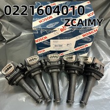 5pcs Bosch 30713417 0221604010 Ignition Coil For Volvo S60 S40 V50 C30 C70 Xc60
