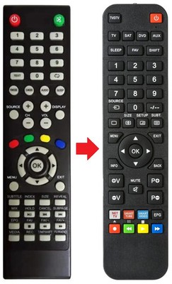 Fernbedienung geeignet für ZENYTH ZYS43FHD