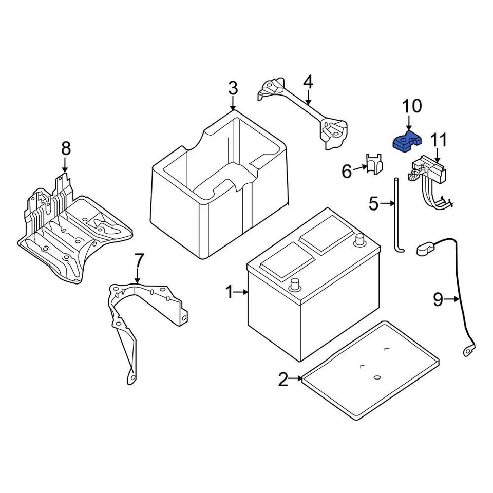 For Nissan Titan 2004-2009 Nissan 2434579901 Battery Terminal Cover Foto 2 de 3