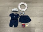 2005 American Girl Samantha's Swimsuit/ Costume W/preserver Bucket Shovel