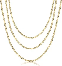 VFK 14K Gold Mariner Necklace 24'' – Elegant Unisex Jewelry