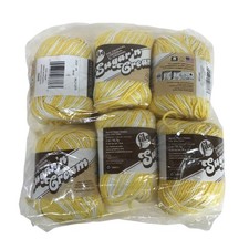 Lily Sugar n Cream Daisy Ombre Worsted 4 Ply Yarn 6 Pack Yellow White