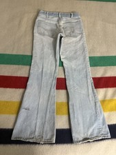 Vintage 70s Levi s 646 684 Flare Bell Bottom Hippie Jeans Talon 42 30x31 Leg 11