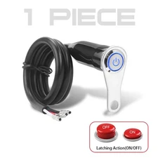 Motorcycle Switch ON OFF Spot Fog Light Headlight Button Blue LED ATV Universal