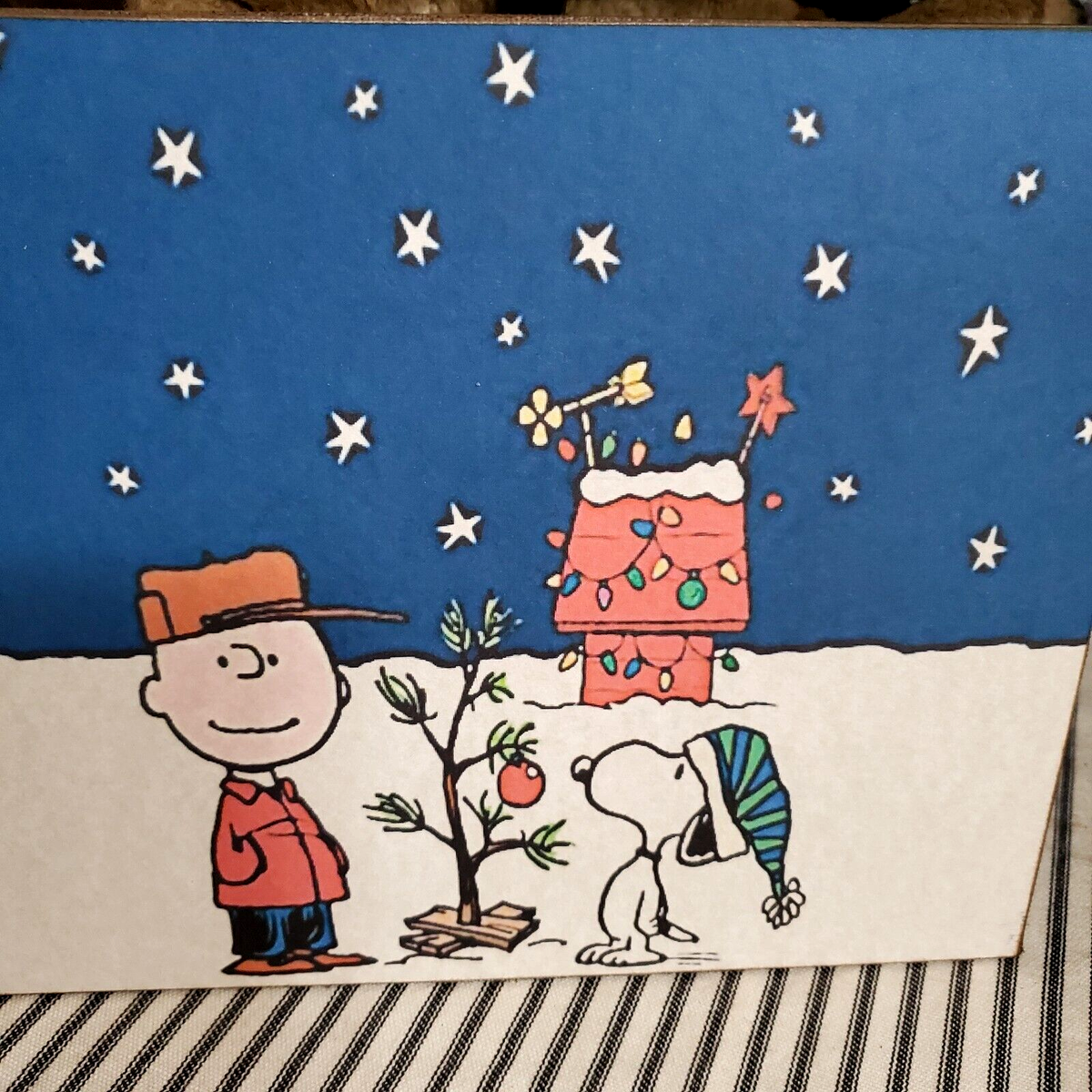 VINTAGE RETRO 1960 STYLE PEANUTS SNOOPY CHARLIE BROWN CHRISTMAS