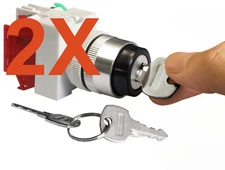 New Lot of Two (2) Key Switch Security Lock Heavy Duty Keyed Power Ignition