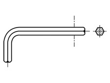 1411551 Schl&uuml;ssel Sechskant HEX 17mm L. ges: 350mm DIN 911 Stahl BOSSARD