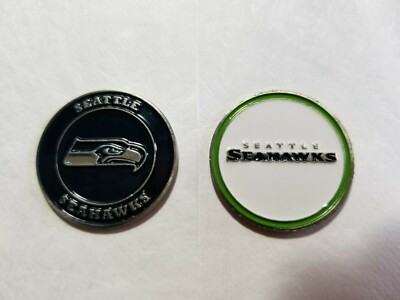 NEW! Seattle Seahawks Golf Ball Marker 2 Sided