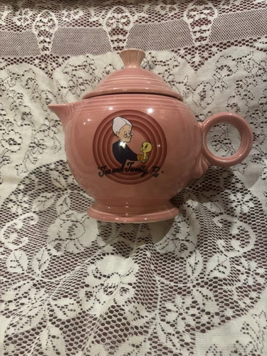 Fiestaware Looney Tunes vtg 1994 Tweety Bird TEAPOT rose peony teapot