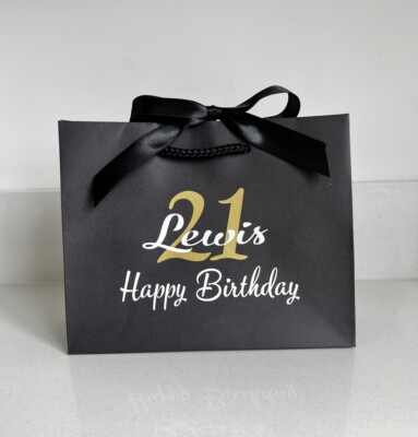 Kleine personalisierte Geschenktüte Geburtstag 13. 16. 18. 21. 25. 50. 60. 70. 80