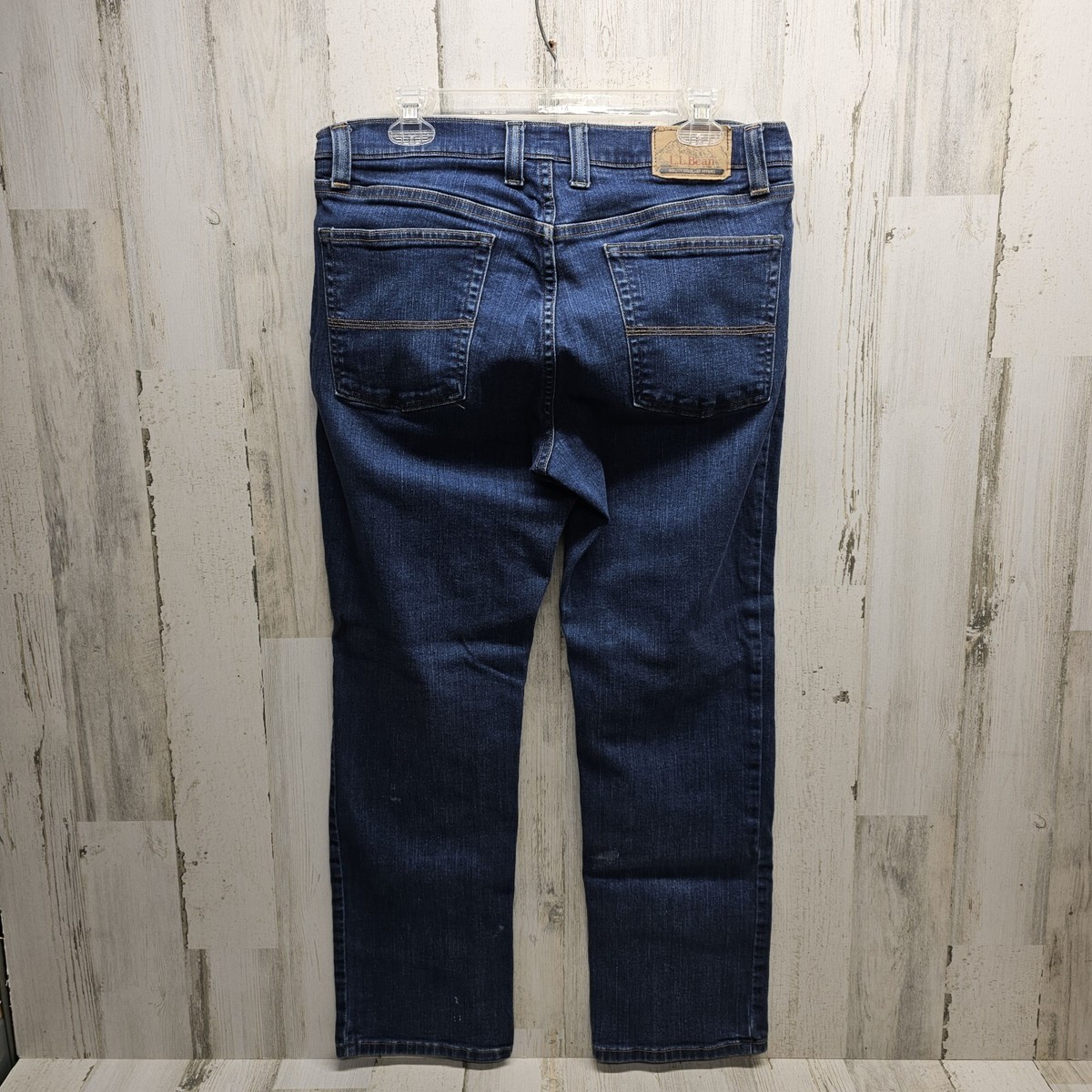 L.L. Bean 35x29 Standard Fit Blue Jeans Broken In Soft Faded