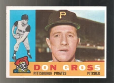 1960 Topps Don Gross 284 (White Back) Pittsburgh Pirates EXMT