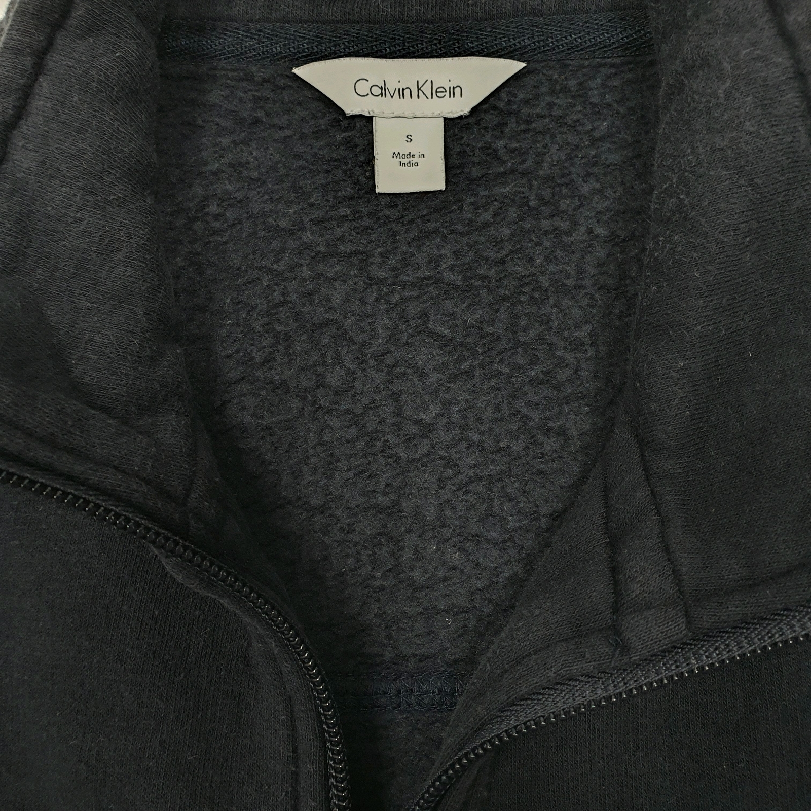 CALVIN KLEIN Full Zip Sweatshirt Jumper Sweatshirt Mens S image 2