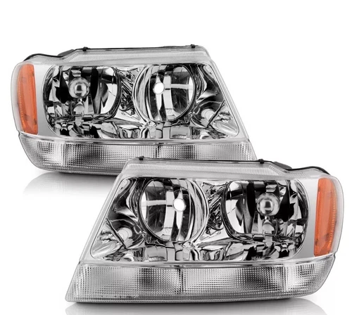 FLEETWOOD DISCOVERY 2010 2011 2012 2013 CHROME HEADLIGHTS HEAD LIGHTS LAMPS RV